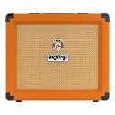 1968年にロンドンで設立されたOrange。 MarshallやVoxと並ぶUKアンプの大御所。 そんなOrangeから家庭練習に必要な機能をしっかり詰め込んだアンプが登場いたしました。 特徴としては何と言ってもリバーブ搭載がポイントとなります。 クリーンでのアルペジオや歪ませてのリードソロにリバーブをかけるだけで一気にCDで聴ける情感たっぷりな”あの音”に！ 練習において「楽しく、気持ちよく」弾けることは非常に大切です。 リバーブはクリーンだけならともかく歪みにかけようとすると歪みの後にかける＝センドリターンが必要だったり歪みペダルが必要だったりと何かと気を遣う要素でもあります。 でもこちらはアンプの歪みの後ろに搭載されているためそういう心配は一切必要ありません！ チューナー機能を搭載しているのも大きなポイント。 アンプに接続するだけで一緒にチューナー機能も使えるため練習のための準備も快適に！ 毎日する練習だからこそ準備が手早くできるのは大切なポイントです。 お手持ちのチューナーはケースにしまったままにもできてスタジオでのチューナー忘れももう起こりません！ もちろん3バンドイコライザー搭載でスタジオのアンプと同じ感覚で音作りができる点も大事なポイント。 さらにさらにクリーンと歪みの2ch仕様となっており、別売りのフットスイッチFS-1 miniを用意することで足元でのチャンネル切り替えも可能！ 家庭用コンボアンプの決定版！ 是非最初のアンプにもご検討くださいませ。 【公式サイトより】 CRUSH20RT Crush20RTは、Crush20のトーン・プラットフォームをベースに、豪華なオンボード・リバーブや内蔵クロマチック・チューナーを搭載し、さらに機能性を高めたモデルです。 Crush20RTは、フットスイッチで切り替え可能なCleanとDirtyチャンネルに加え、新しいハイゲイン4段プリアンプデザインを採用し、倍音豊かなオーバードライブ・サウンドとディストーション・サウンドのパレットを提供しています。 Crush20RTのカスタム8″Voice of the Worldスピーカーから生み出される圧倒的なパンチは、アンプの控えめな設置面積とは裏腹に、圧倒的な音の広がりと奥行きを感じさせます。 バッキング・トラック用のAux InとCabSim搭載のヘッドフォン出力を備えたCrush20RTは、使い勝手の良い機能と伝説のOrangeトーン、クラシックなOrangeモジョを組み合わせた、完璧なポータブル練習用アンプ・コンボと言えるでしょう。 オールアナログ信号経路 デジタル時代のアナログアンプ回路へのこだわりにより、CrushアンプはOrange誇る生き生きとした感触と応答性を備えており、ギタリストはテクノロジーではなく楽器を演奏することを刺激されるのです。 Crush20RTの非常に効果的な3バンドEQセクションは、大胆なヴィンテージカラーからスクープされたモダンなトーンまで、サウンドを大きくコントロールすることが可能です。 ツインチャンネル、ハイゲインプリアンプ設計 これまで練習用アンプで聴くことのできなかった、きめ細かなサチュレーションと多彩なサウンドを体験できます。 Crush ProProシリーズの大成功を基に設計されたハイゲイン・プリアンプは、プレイヤーの心を揺さぶる複雑な音色を実現します。 高品質・低ノイズの部品により、4段階のゲインを卓越した豊かさと透明感で実現し、至福のクリーンサウンドからクラシックなOrange、フルボディの超ハイゲインメタルディストーションまで、あらゆるサウンドを提供します。 クリーン/ダーティチャンネルの切り替えは、アンプのトップパネル、またはオプションのフットスイッチで遠隔操作することができます。 キャビネットシミュレーション ヘッドフォン/ライン出力には、OrangeフラッグシップスピーカーVoice of the Worldを搭載した4×12″キャビネットのサウンドをマイクで忠実にエミュレートする新しいCabSim機能が搭載されています。 ヘッドフォンで黙々と練習することも、ミキサーやレコーディング・コンソールに接続してスタジオで本格的なOrange音色を収録することも可能です。 リバーブ＆内蔵クロマチックチューナー Crush’RTモデルのリバーブは、クラシックな「スプリング」タイプをベースにした全く新しいデジタル・モジュールで、サウンドに温かみのある3Dの広さを加えます。リバーブ回路はアナログの “ドライスルー “を採用しており、リバーブがブレンドされる際にギターのトーンが損なわれることはありません。 内蔵のクロマチックチューナーは正確で高速なトラッキングが可能なため、ジャムの合間の素早いチューニングが可能です。 世界制覇 独自のカスタム設計によるスピーカーは、モダンな低音域のパンチとヴィンテージな高音域の完璧なバランスを実現し、プッシュしても明瞭度を維持します。 クラシックオレンジスタイリング 1968年から続く伝説的なカラーリングで仕上げられたCrushシリーズは、バスケット織りのビニール、織物のスピーカーグリル布、特徴的な「ピクチャーフレーム」エッジング、コントロールパネルの象徴的な象形文字が特徴です。 Features : Twin channel design with high gain preamp, 3 band EQ, reverb, chromatic tuner, Aux In & CabSim-loaded Phones output Top Panel (Right to Left) : Instrument Input, Clean Volume, Dirty Gain, Bass, Middle, Treble, Dirty Volume, Channel Selector Switch, Aux In, Phones Output (BELOW) : Integrated Chromatic Tuner, Reverb Rear Panel : Footswitch Jack (Footswitch Optional) Finish Options : Orange or Black basketweave vinyl Output Power : 20 Watts Speaker : Custom 8″ Voice of the World Unboxed Dimensions : 37.5 × 32.5 x 19.7cm (14.67 x 12.8 x 7.75″) (W x H x D) Unboxed Weight : 7.2kg (15.9lb) ※お使いの画面環境によって実物と色味が異なって映ることがございます。予めご了承下さいませ。 ※掲載商品売却に対応した在庫表示の反映は迅速を心がけておりますが、 タイムラグが発生する場合がございます。予めご了承ください。 【選べる豊富な決済方法】 クレジットカード決済/銀行振込/代引き/ショッピングクレジット --------------- 【ショッピングクレジット無金利＆超低金利キャンペーン】 48回払いまで金利手数料0%!!　 [ 54回 1%／60回 2% ／84回 5% ] ※各種分割払い(クレジットカード、ショッピングクレジット)ご利用いただけます。 詳しくはお電話もしくはメールにてお気軽にお問合せくださいませ。 ------------------------------------------- 黒澤楽器店池袋店エレキ本館 東京都豊島区南池袋1丁目25−11 第15野萩ビル B1F TEL 03-3590-9638 Mail: ike@kurosawagakki.com -------------------------------------------