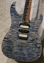 T's Guitars DST-Pro24 Mahogany Limited Trans Blue Denim【3.54kg】【極杢5Aエキゾチックフレイムメイ...