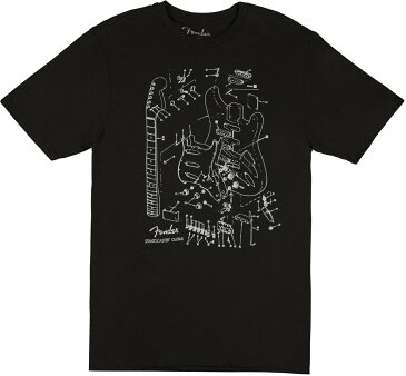 【新品】Fender Stratocaster Patent Drawing Mens Mサイズ 【Tシャツ】【正規輸入品】【即納可能】【池袋店在庫品】