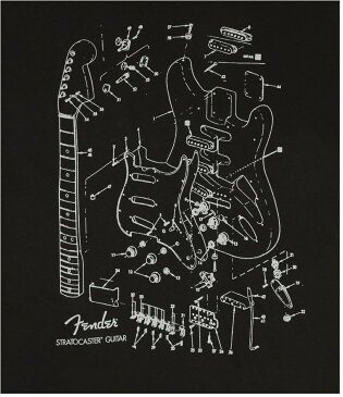 【新品】Fender Stratocaster Patent Drawing T-Shirt Mens Mサイズ 【Tシャツ】【正規輸入品】【池袋店】