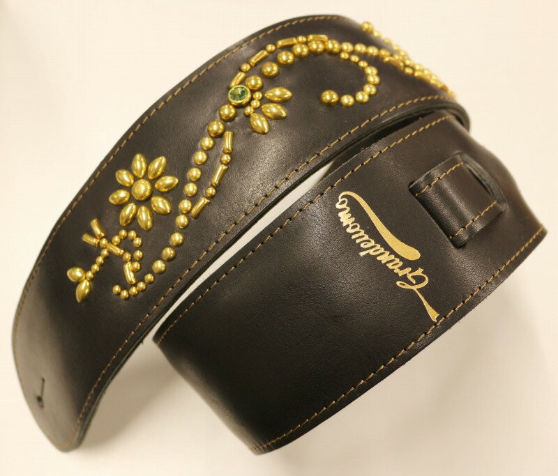 Grande uomo Studs Strap Wisteria 栃木レザー #2 【スタッズ】【革職人による高級ストラップ】【池袋店】