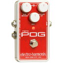 NANO POG? Polyphonic Octave Generator ポリフォニック・オクターブ・ジェネレーター"POG"のシリーズで 最も小さいのがこのNANO POGで、エフェクトボード上での占有スペースが 出来る限り小さくなるようデザインされています。 POGシリーズの他の機種同様トラッキングもサウンドも非の打ち所がありません。 DRY, SUB OCTAVE、OCTAVE UPのコントロールに加え、 スイッチングノイズの少なさが、さらにペダルの完成度を高める要因となっています。 仕様 ・場所をとらない"超"省スペース設計 ・コードやスイープ、単音のいずれにも完璧なトラッキング ・12弦ギター、またはベースのような重厚な低音サウンドを実現 ・美しいオルガンのようなサウンド ・オリジナルピッチと上下オクターブ音のボリュームを調整可能 ・ドライ音/エフェクト音それぞれにアウトプットジャックを装備 ・アダプター JP9.6DC-200付属