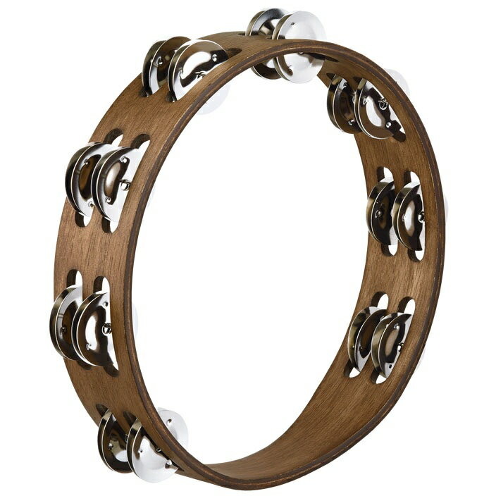 Meinl マイネル Wood Tambourines Traditional Wood Tambourines, Stainless Steel Jingles TA2WB [TA2WB ] (タンバリン)(ご予約受付中)