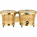 Meinl WB200NT-G WB200 ウッドボンゴは、ハンド・セレクトのバッファローヘッドを採用し、チューニングしやすくシャープな高音と温かみのあるサウンドが特徴です。 また、ウッドシェル本体は環境保護面を考慮したラバーウッドが使用されており、軽量かつ、深みのあるトーンを生み出します。 ■特徴 ソリッド・ウッドブロック 8mm チューニングラグ 2mm SSRリム クローム / ゴールドメッキ・ハードウェア ■フィニッシュ ナチュラル　/　ハイグロス ■付属品 アクセサリーポーチ L字チューニングキー チューンナップオイル ■サイズ 6 3/4" Macho & 8" Hembra