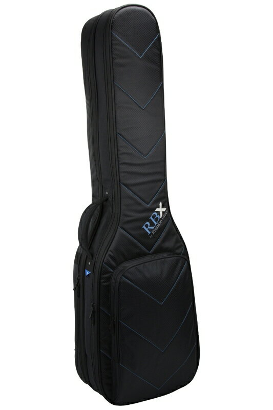 RBX Double Bass Guitar Gig Bag #RBX-2B ・ソリッドベース2本用 ・丈夫なキルテッド・シェブロンの外装 ・パッド入りのブルーの光沢の裏地 ・軽量で強力な保護機能を持つ多層の発泡層によるRBX保護システム ・構造的に考えられた緩衝パネルを配置 ・手が痛くなりにくい“Zero-G”ハンドル。 ・ネックを保護する衝撃吸収システム ・大型、薄型の収納ポケット
