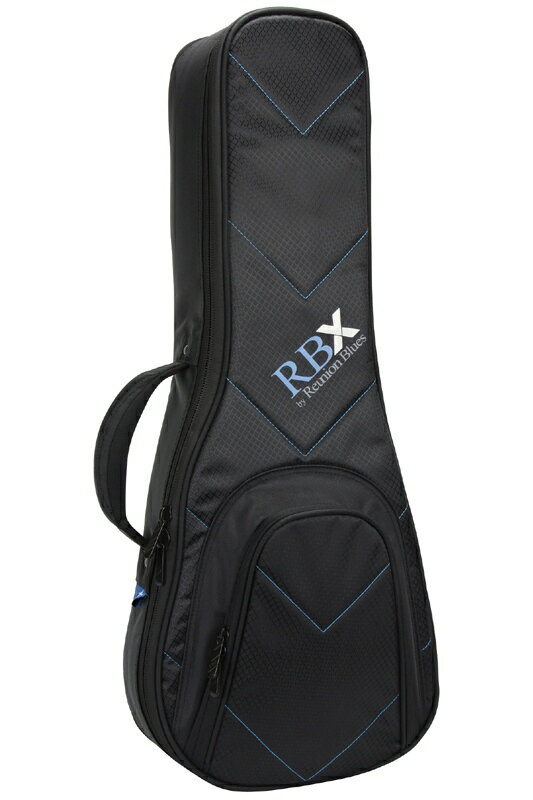 RBX Tenor Ukulele Gig Bag #RBX-TUK ・テナー・ウクレレ用 ・丈夫なキルテッド・シェブロンの外装 ・パッド入りのブルーの光沢の裏地 ・軽量で強力な保護機能を持つ多層の発泡層によるRBX保護システム ・構造的に考えられた緩衝パネルを配置 ・手が痛くなりにくい“Zero-G”ハンドル。 ・大型、薄型の収納ポケット