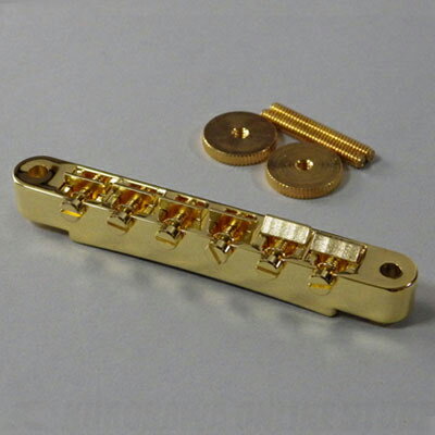 Montreux Selected Parts / ABR-1 style Bridge non-wired Gold [8756] 1950年代スタイルのサドル止めワイヤーのないタイプです。インチ規格となっており、Gibson等に適合いたします。