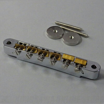 Montreux Selected Parts / ABR-1 style Bridge wired Chrome with Unplated Brass saddles [8761] 1960年代以降のサドルワイヤー付きタイプ。ブラスサドルはメッキ無しです。インチ規格となっており、Gibson等に適合いたします。