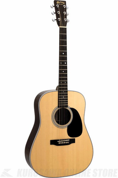 Martin Guitar STANDARD Series D-28 マーティン・ギターの中で最も有名なモデルといえば、このD-28だ。1931年の発表以来、マーティンを代表するモデルとして世界中のプロミュージシャンから愛され続けている。アコースティックギターの永遠のスタンダードであり、多くの伝説を生み出してきたモデルだ。 Specification Top：Solid Sitka Spruce Top Bracing Pattern：Standard "X" Back Material：Solid East Indian Rosewood Side Material：Solid East Indian Rosewood Neck Material：Select Hardwood Neck Shape：Low Profile Fingerboard Material：Solid Black Ebony Scale Length：25.4"（645.2mm） Fingerboard Width at Nut：1-11/16"（42.9mm） Bridge Material：Solid Black Ebony Bridge Style：Belly Tuning Machines：Chrome Enclosed w/Large Buttons Pickguard：Black Case：640 Molded