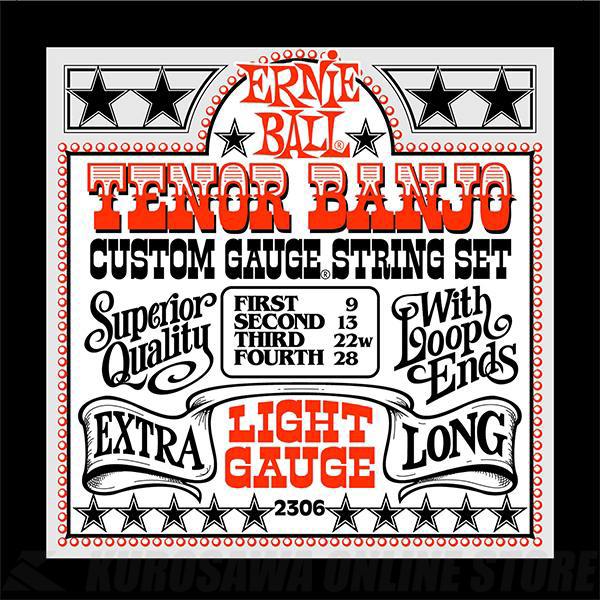 ERNIE BALL #2306 Light Loop End Stainless Steel Tenor Banjo Guitar Strings《バンジョー弦》【ネコポス】(ご予約受付中)【ONLINE STORE】