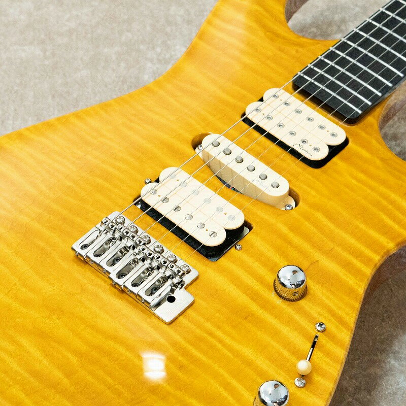 Marchione Set Neck Carved Top 1P Figured Maple Top -Amber-【町田店】