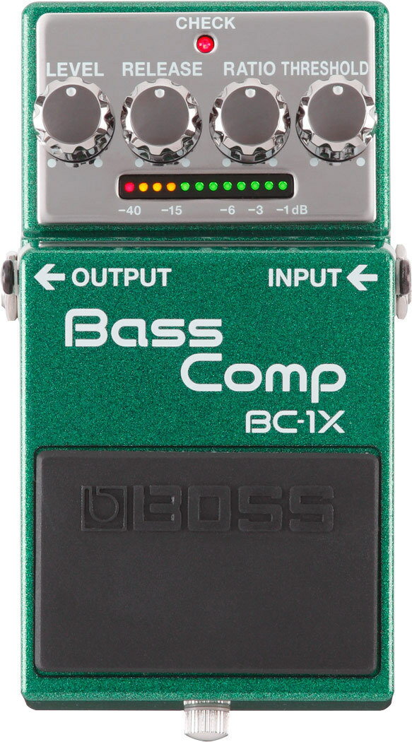 BOSS BC-1X Bass Comp は、ベーシストの演奏に応じて自然なコンプレッションを生み出せるよう設計された特別なモデルです。 スタジオ品質のマルチバンド・コンプレッサーをコンパクト・ペダルで実現。 さらに最先端の技術により、どの帯域でもプレイヤーの演奏ニュアンスに応じて、原音のキャラクターを保ったまま自然なコンプレッションが可能です。 BC-1X は従来のコンパクト・ベース・コンプレッサーを遥かに凌駕し、ベース本体のキャラクターや演奏ニュアンスを的確に捕え、インテリジェントに反応することで、どんな帯域、フレーズ、楽器に対しても最適なコンプレッションを与えます。 全国通信販売承ります!! 詳細及び通信販売の手続き方法は、 お電話もしくはE-Mailにて各楽器担当までお気軽にお問い合わせ下さい。 クロサワ楽器町田店 住所 〒194-0013 東京都町田市原町田6-2-6 町田modi 7F お問い合わせ TEL:042-812-2766 E-Mail machida@kurosawagakki.com エレキ担当まで。