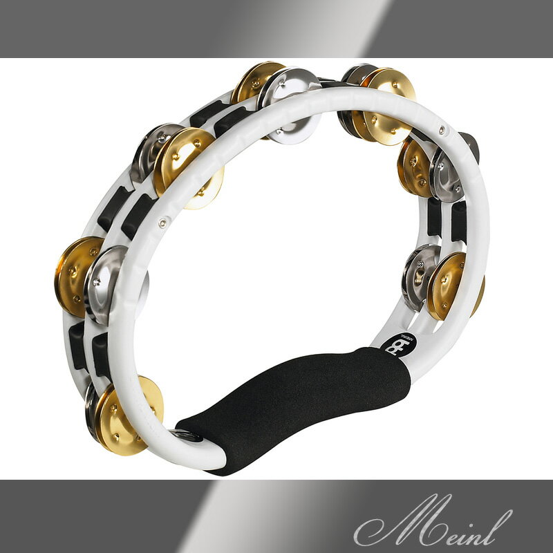 Meinl マイネル Recording Combo Hand Held ABS Tambourine Dual Alloy Jingles Steel/Solid Brass [TMT1M-WH] タンバリン