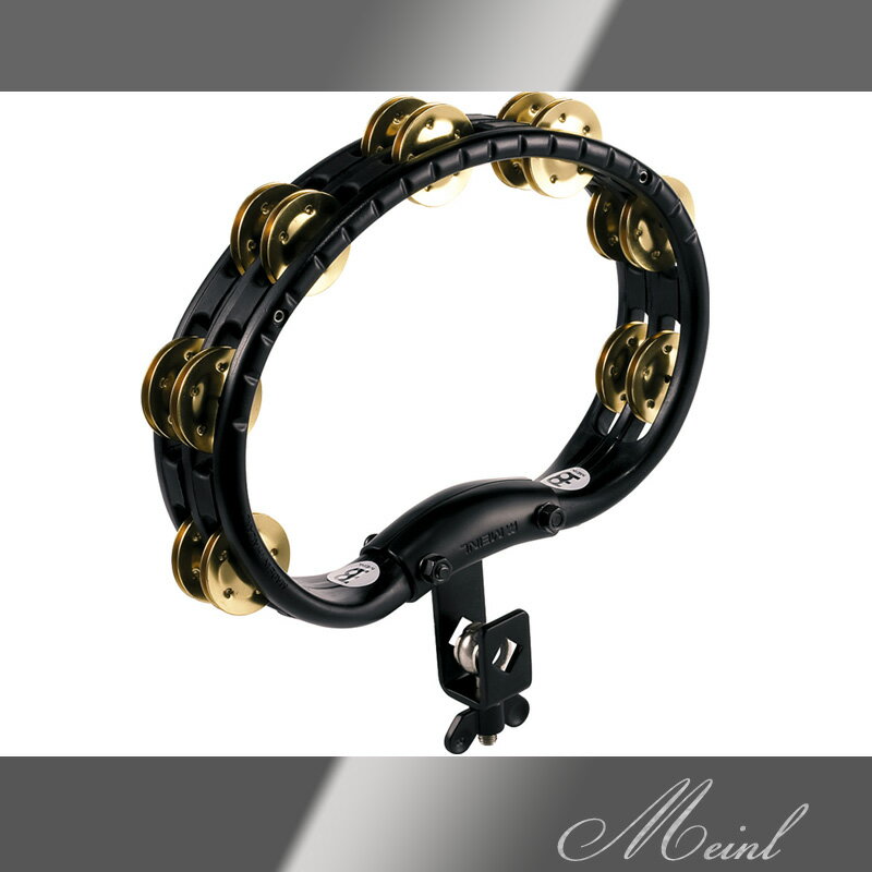 Meinl マイネル Mountable ABS Tambourine Brass Jingles Solid Brass [TMT2B-BK] マウンタブル・タンバリン