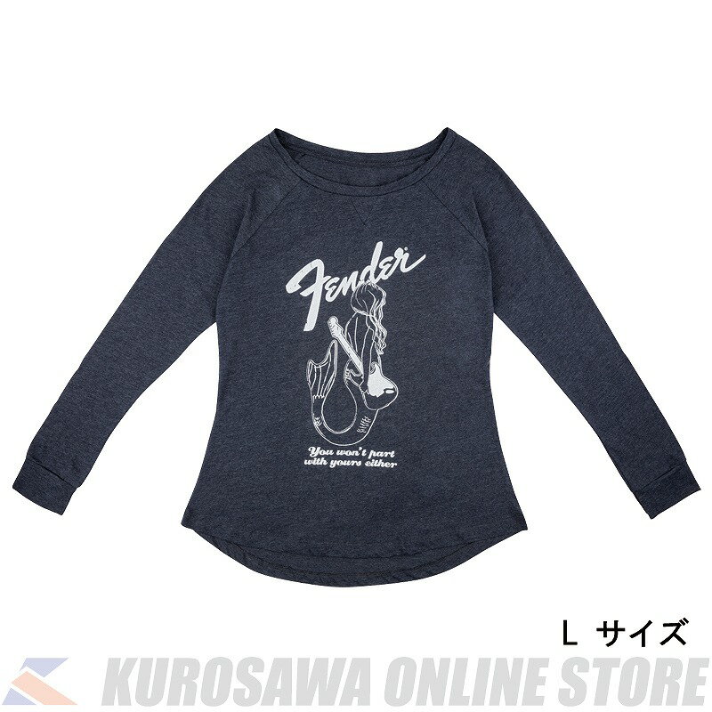 Fender Mermaid Women's Long Sleeve, Navy, L (ͽ)ONLINE STORE