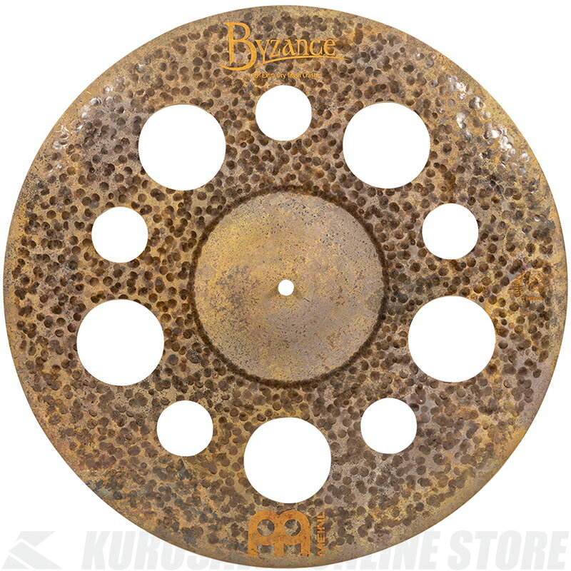 -Byzance Extra Dry シリーズ-全体的にウエイトが薄く、大きなハンマーでのハンマリングにより通常のクラッシュシンバルでも個性的でトラッシーなサウンドを奏でます。 ホールによって更に強調されたトラッシュ感、裏面は全体的に細いブレードでレイジングされており、瞬間的に音が広がります。 アタック後の減衰は非常に早く、ドラミングに素晴らしいスパイスを加えてくれます。 サウンド全体の印象としては柔らかくも強い個性とドライでミステリアスな雰囲気のある1枚です