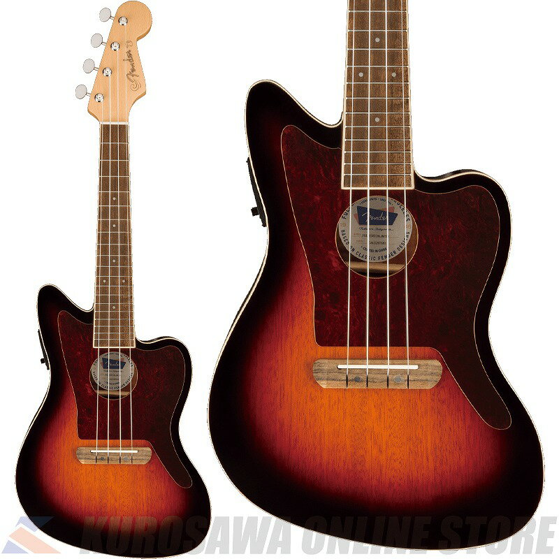 Fender Acoustics Fullerton Jazzmaster Uke 3-Color Sunburst 【送料無料】《コンサートウクレレ》(ご予約受付中)