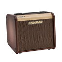 -Loudbox Micro Amplifier- FISHMANより簡易なPAアンプとしても非常に評価の高いアコースティックアンプ“ラウドボックス”のマイクロサイズが登場！ Loudbox Microは、ランチボックスサイズのアコースティックコンボながら40ワットのクリーンなサウンドを実現。 密閉型キャビネット設計とバイアンプドライバー構成の組み合わせにより、アコースティック楽器から豊かなフルトーンを生成、 専用のマイクチャンネルに加え、フィッシュマンの伝説的なプリアンプとトーンコントロール設計を備えたインストゥルメントチャンネルを備えています。楽器用チャンネルには高品質のデジタルリバーブとコーラスを搭載、マイクチャンネルではリバーブを使用可能となっており、その他にもAUX入力、バランスXLR D.I. 、ヘッドフォンジャックも完備しています。 Loudbox Microは、練習や録音に刺激を与える使いやすいアンプで、このサイズながらより上位のLoudboxモデルのダイナミクスと高品質なサウンドを体験できます。 -主な特長- パッシブまたはアクティブの 1/4" 入力 フィードバック抑制に有効なフェイズ・スイッチ ロー / ミドル / ハイの3バンド・トーン・コントロール EQ リバーブ・レベル デュアル・ファンクション・コーラス ダイナミック・マイク用 XLR 入力 ロー / ハイの2バンド・トーン・コントロール、リバーブ 軽量・ポータブル - 4.1kg -SPECS- MODEL NUMBER：PRO-LBT-400 POWER：40W, Bi-Amplified CHANNELS：Two: Instrument & Microphone DRIVERS：5.25 inch Poly Cone Woofer, 0.8 inch Soft Dome Tweeter EFFECTS：Reverb and Dual-Function Chorus AUX INPUT：3.5mm Input OUTPUTS：Balanced XLR D.I. Output, 3.5mm Headphone Output DIMENSIONS：8.1” D x 10.4” W x 9.5” H 206mm D x 264mm W x 242mm H WEIGHT：4.1kg