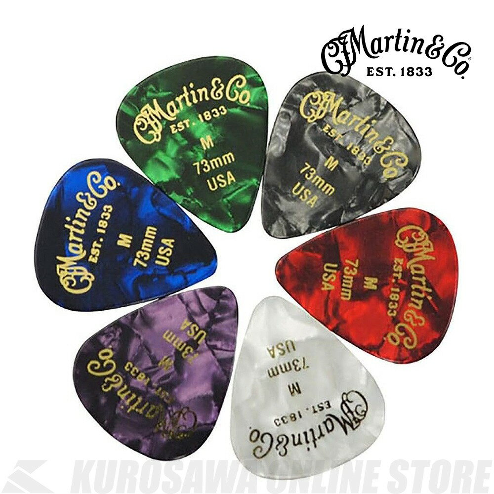 Martin MULTI-COLOR PEARLOID PICK PACK[18A0096]《ピック/6枚セット》【ONLINE STORE】