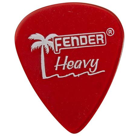 Fender California Clear Picks, Heavy, Candy Apple Red, 12 Count(12枚)《ピック》【ネコポス】【ONLINE STORE】