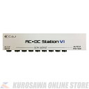 -AC/DC Station VI- デジタルボルテージメーターを搭載して第6世代「VI」に！ 1990年代にラックシステム専用カスタムパワーサプライとして開発されて以来進化し続けるCAJ AC/DC Stationが、新機能に加えて更なる小型化を達成しAC/DC Station VIとしてリリース。 供給電圧を常時モニターするデジタルボルテージメーターを搭載し、OUTPUT x 8個仕様によってダウンサイズを実現。更に出力電圧を9V電池新品初動時値に近い約9.65Vとすることで、エフェクターのポテンシャルを最大限に引き出します。 極めてノイズレスな「リニア方式」を採用 電源トランスの発生するAC(交流)電源をDC(直流)に変換するリニア方式のパワーサプライは、高効率で小型・軽量を謳うスイッチング方式との比較で、パルスノイズの無い安定したクリーン電源を得られるためハイエンド・オーディオの世界では未だに主流となっています。 優れたノイズ耐性を誇るリニア方式は、AC/DC Stationに一貫して採用されています。 エフェクトボードシステムに必要な消費電流は? エフェクターを駆動させるにはどれだけの消費電流が必要なのでしょうか? *主なエフェクターの消費電流 アナログ・オーバードライブ/ディストーション：4mA〜20mA デジタル・コーラス/フランジャー：20mA〜25mA デジタル・ディレイ/リバーブ：50mA〜60mA MIDI対応 デジタルEQ：75mA MIDI対応 メモリー可能等の多機能デジタルエフェクター：75mA〜200mA ( 参考値 ) 例えば、アナログ・オーバードライブ、ディストーション、デジタル・コーラス、デジタル・ディレイ、デジタル・リバーブ、デジタルEQを組み込んだエフェクトボードに電源を供給した場合の合計消費電流は約300mA程度です。450mAまで電源を供給できるAC/DC Station VIなら十分余裕のある電源供給が行えます。 (※デジタルエフェクターは同じ電源ラインに接続されたエフェクターにノイズを発生させる可能性がありますことご注意ください。) ※商品画像はサンプル画像となります。 -SPEC- 寸法 / 重量 : AC/DC Station VI： 167mm(幅) x 33mm(縦) x 23.3mm(高さ) / 約235g AC/DC IV.V.VIAdapter : 52mm(幅) x 42mm(縦) x 64mm(高さ) / 約260g　ケーブル長1.8m（突起物含まず） 最大消費電流 : 450mA 接続端子 : AC12V INPUT x 1 センターピン 1.7 mm DC9V OUTPUT x 8 センターピン 2.1mm (ー)極性 付属品 AC/DC IV.V.VIAdapter x 1（単品定価\3,000(税抜)　JAN : 4571220044755） CAJ DC Cable 2.1 x 8