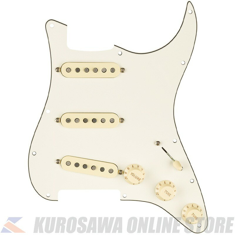 Fender Pre-Wired Strat Pickguard, Custom Shop Fat 50's SSS, Parchment 11 Hole PG (ご予約受付中)