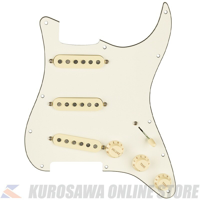 Fender Pre-Wired Strat Pickguard, Custom Shop Custom '69 SSS, Parchment 11 Hole PG (ご予約受付中)