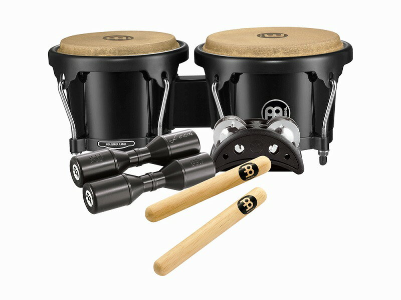 MEINL BPP-1 ボンゴ & パーカッション パック（ボンゴ、フットタンバリン、クラーベ、シェーカー） 【マイネル】【G-CLUB渋谷】