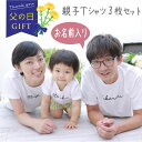 父の日 親子 tシャツ 名入れ おそろい プレゼント 誕生日 ペア 名入れ ペアルック ペアtシャツ ブランド 家族 お揃い キャンプ 3枚セット 親子コーデ ...
