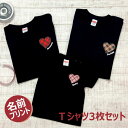 親子 tシャツ 名入れ おそろい プレゼント 誕生日 ペア 名入れ ペアルック ペアtシャツ ブランド 家族 お揃い キャンプ 3枚セット 親子コーデ 親子ペア...