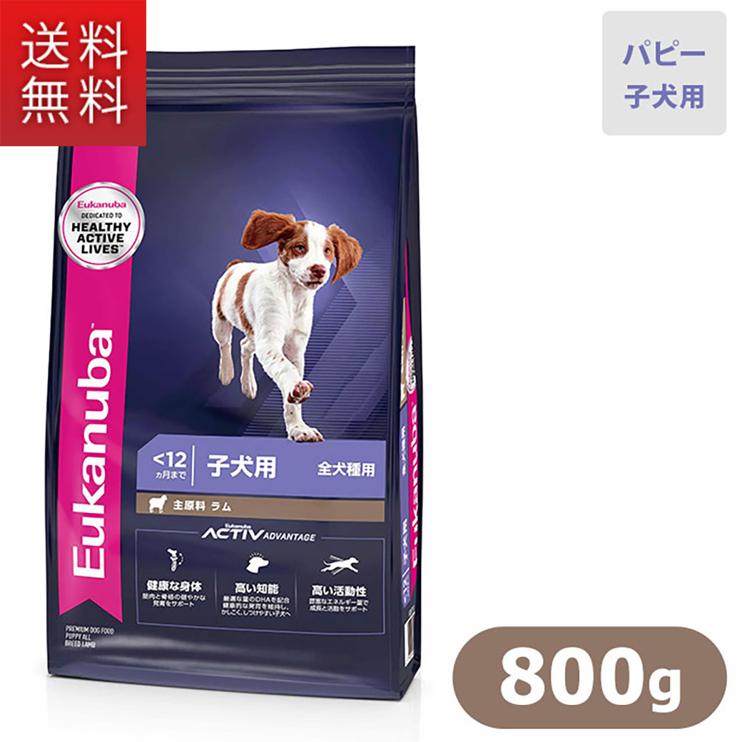 ユーカヌバ ドッグフード パピー ラム＆ライス 子犬用 800g