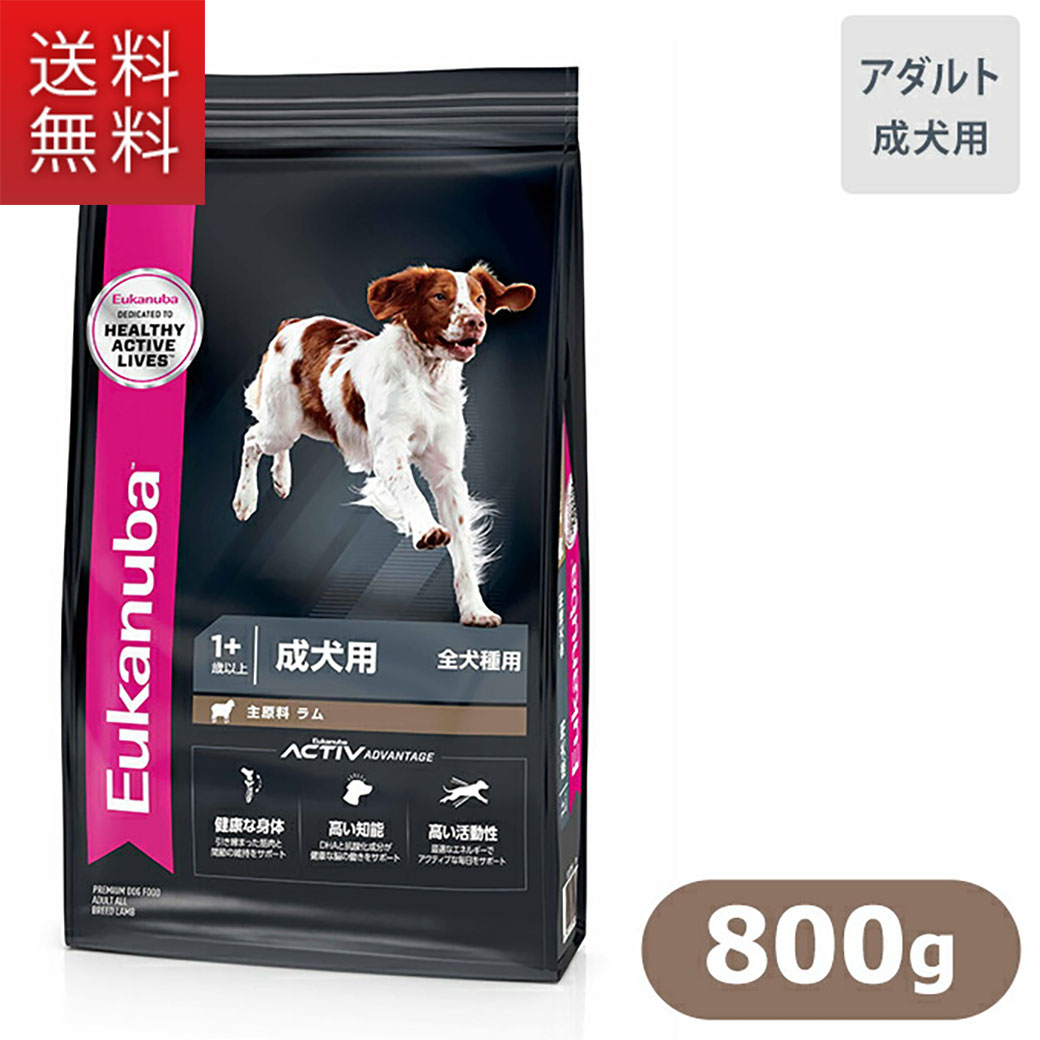 ユーカヌバ ドッグフード アダルト ラム＆ライス 健康用 800g