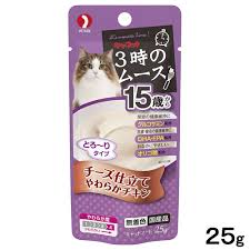 ペットライン 3時のムース 15歳 チーズ 25g 【ウェットフード・猫缶・キャット缶/高齢猫用（シニア）/プレミアムフード/ペットフード】【猫用品/猫（ねこ・ネコ）/ペット・ペットグッズ/ペット用品】