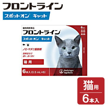 フロントライン スポットオン 猫用 6P 【動物用医薬品】【ノミ・ダニ・シラミ駆除】【送料無料】 同梱不可