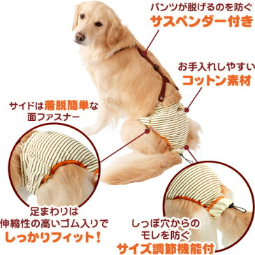 ペティオ 老犬介護用 おむつパンツ サスペンダー付き 2L（中・大型犬用）