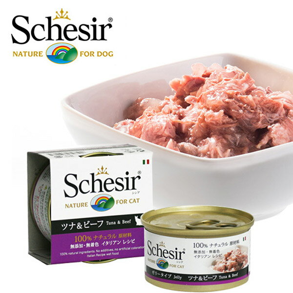 シシア 猫 Schesir キャットフード ツナ＆ビーフフィレ ゼリータイプ 85g