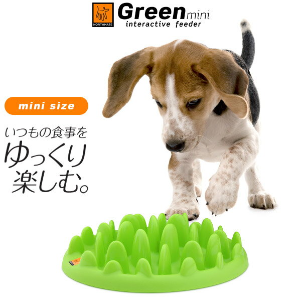 NORTHMATE グリーンフィーダー ミニ（Green mini interactive feeder） ■ 早食い防止 犬の食器 猫の食器 犬用食器 猫用食器 フードボウル 犬用品 あす楽対応