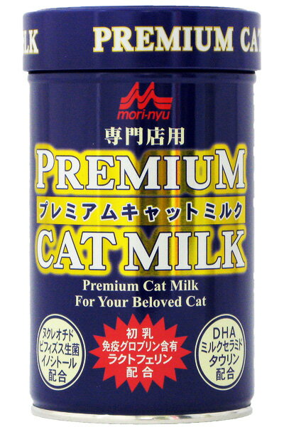 ■成分：乳たん白質、動物性脂肪、脱脂粉乳、植物性油脂、卵黄粉末、ミルクオリゴ糖、乾燥酵母、初乳（牛）、DHA、ビフィズス生菌、ミルクセラミド、pH調整剤、乳化剤、タウリン、イノシトール、ラクトフェリン、L-アルギニン、L-シスチン、ビタミン類（A, D, E, B1, B2, B6, B12, C, パントテン酸, ナイアシン, 葉酸, β-カロテン, コリン）、ミネラル類（Ca, P, K, Na, Cl, Mg, Fe, Cu, Mn, Zn, I）、ヌクレオチド、香料（バター） ■内容量：150g ■原産国：日本原材料 乳たん白質、動物性脂肪、脱脂粉乳、植物性油脂、卵黄粉末、ミルクオリゴ糖、乾燥酵母、初乳（牛）、DHA、ビフィズス生菌、ミルクセラミド、pH調整剤、乳化剤、タウリン、イノシトール、ラクトフェリン、L-アルギニン、L-シスチン、ビタミン類（A, D, E, B1, B2, B6, B12, C, パントテン酸, ナイアシン, 葉酸, β-カロテン, コリン）、ミネラル類（Ca, P, K, Na, Cl, Mg, Fe, Cu, Mn, Zn, I）、ヌクレオチド、香料（バター） 保証成分 粗タンパク質 38.0％以上 粗脂肪 24.0％以上 粗繊維 0.3％以下 粗灰分 7.0％以下 水分 6.0％以下 代謝エネルギー 約500kcal/100g 1回に与える粉ミルクの量(g) 生後の日齢 標準体重（g） 1回当りの標準量（g） 1日の標準哺乳回数 1日〜5日 130 1〜2 6〜8回 6日〜10日 180 2 5〜6回 11日〜15日 230 3 4〜5回 16日〜20日 280 4 4〜5回 21日〜25日 330 6 4〜5回 26日〜30日 390 8 3〜4回 31日〜35日 450 8 3〜4回 給与方法・ご注意事項 ●上の表は標準量ですが、幼猫の状態に合わせて欲しがるだけ十分に与えるのが基本です。離乳後の幼猫または成猫に与える場合は、適度な濃度に溶解して飲用させるか、そのまま他のフードに振りかけて与えて下さい。※プレミアムキャットミルク10gはドライフード約12g相当の栄養量があります。 原産国 日本 内容量 150g