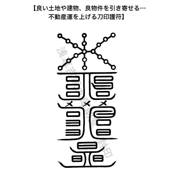 不動産運のお守り 【良い土地や物件を引き寄せる 不動産運を上げる 刀印護符】 金運 グッズ 神社 風水