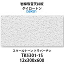 大建工業 ダイロートン スクールトーン トラバーチン TK5301-1S 岩綿吸音天井板 12×300×600mm 18枚入り（約1坪入り）文教施設におすすめする天井材 調湿 吸ホル機能を付加 【着後レビューで選べる特典】