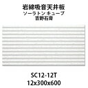 吉野石膏 ソーラトン キューブ SC12-12T 岩綿吸音天井板 12×300×600mm 18枚入り（約1坪入り）ストライプ ダイロートンと並ぶロックウール天井板の定番♪ 【着後レビューで選べる特典】