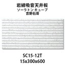 吉野石膏 ソーラトン キューブ SC15-12T 岩綿吸音天井板 15×300×600mm 18枚入り（約1坪入り）ダイロートンと並ぶロックウール天井板の定番♪ 【着後レビューで選べる特典】 その1