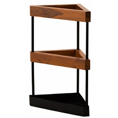 温かみのあるチーク材とスタイリッシュなアイアンを組み合わせたアンブレラスタンド。置く場所に合わせてデッドスペースになりがちな角にもすっきり収納。