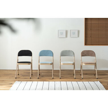 フォールディングチェア 【グレー】 どんなシーンでも使いやすく優しい色合い。急な来客時や少し休憩したい時などに最適で、使わないときは折りたたむことができて便利です。好きな色を組み合わせて使ってもおすすめです。