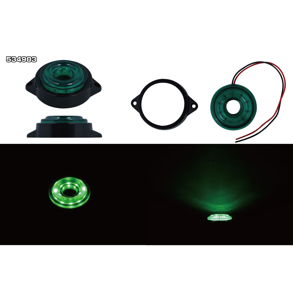 ジェットイノウエ 534903 LEDサイドマーカー丸型 24V車用 グリーン