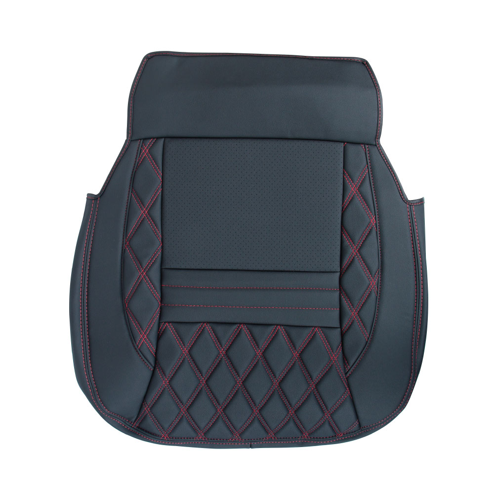 595330ジェットイノウエ COMBIシートカバータイプ汎用座面　黒／赤糸