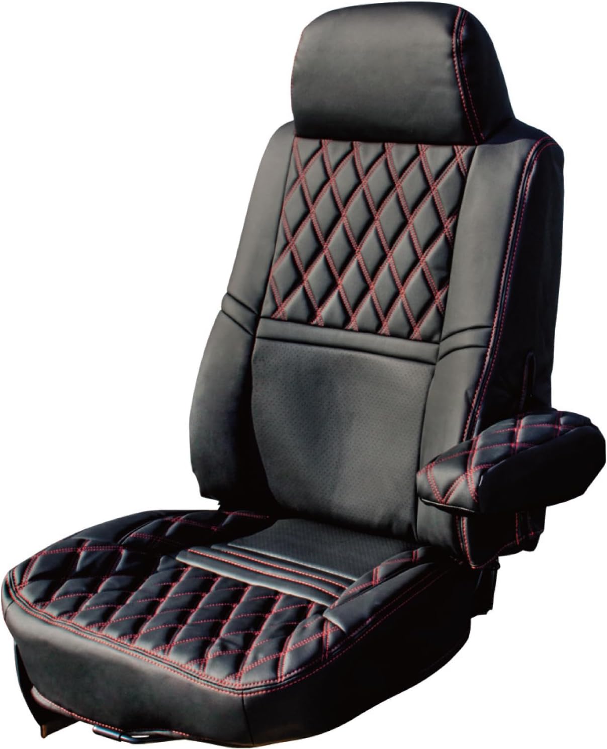 595340ジェットイノウエ COMBI車種別シートカバー　プロフィア　赤糸