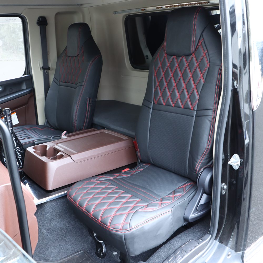 595386ジェットイノウエ COMBI車種別シートカバー助手席　17プロフィア　黒／黒糸