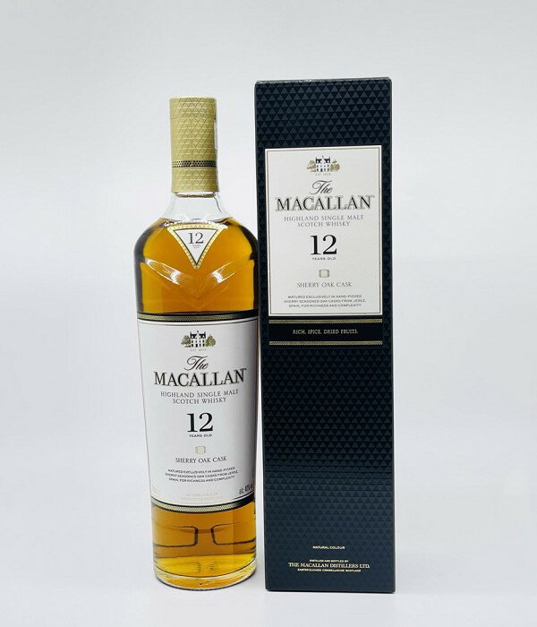 【送料無料】【正規品】ザ マッカラン 12年 シェリーオーク 700ml （箱つき） MACALLAN シングルモルトウィスキー ウイスキー ウィスキー お酒 晩酌 宅飲み プレゼント 贈り物 お中元 お歳暮 父の日 母の日 敬老の日 退職祝い 新築祝い