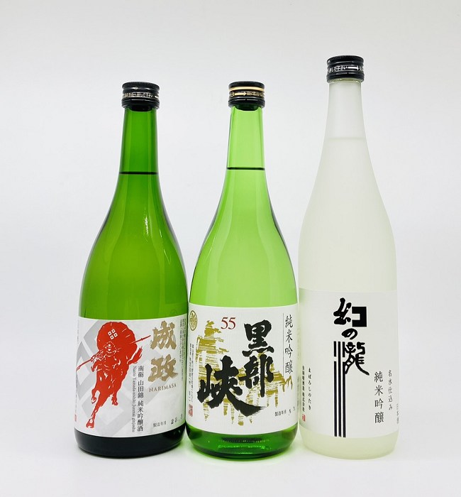 【送料無料】【北陸・富山地酒】純米吟醸　富山のおすすめ地酒3本セット　成政　なりまさ　黒部峡　くろべきょう　皇国晴　みくにはれ　幻の瀧　まぼろしのたき　720ml　じゅんまいぎんじょう　贈り物　富山　地酒飲み比べのサムネイル